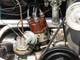 a close up view of the engine of a car