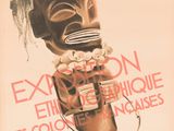 an old poster of a woman with a microphone in her mouth
