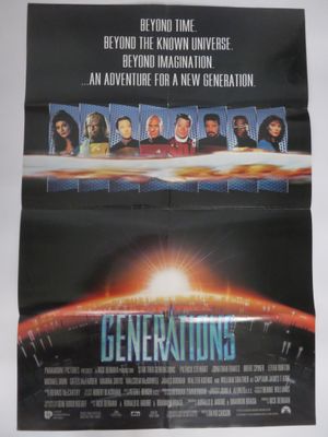 l'affiche du film « Generation », mettant en scène l'équipage de « Star Trek »