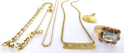 several different types of jewelry are displayed on a white surface