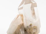 crystal on a rock on a white background