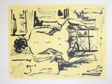 an image of a drawing of a person laying on a couch
