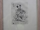 an image of a drawing of a woman sitting on the ground