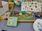 a table with a lot of different items on it