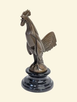 Casimir BRAU (XXe) (d'après) Mascotte automobile en bronze à…