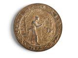 une image représentant une pièce d'or sur laquelle figurent un homme et une femme