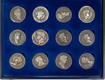 Editions ALETA, Série de 12 monnaies en argent 1er titre poi…