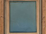 an image of a painting of a blue square in a wooden frame