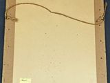 a painting of a bird sitting on top of a piece of paper