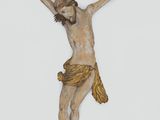 an image of a wooden crucif with a cross hanging from it ' s side
