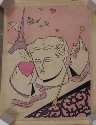 une image d'un tableau représentant un homme tenant un cœur