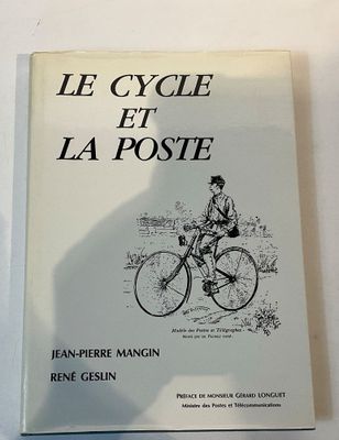 a book with a picture of a man riding a bike