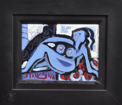 Jacques PELLEGRIN (1944-2021) : Odalisque bleue. - Photo 1