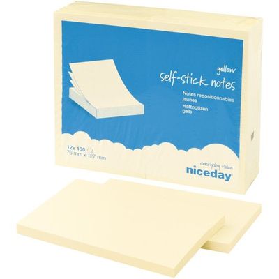 Lot de 12 - NICEDAY - Notes repositionnables - 76x127mm - Ja…