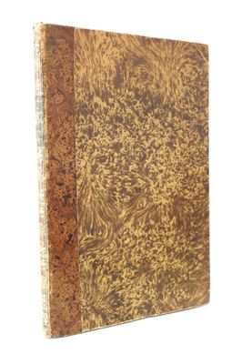 an old book on a white background with a brown cover