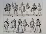 many different types of men and women dressed in period clothing