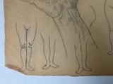 a drawing of a man and a woman standing next to each other