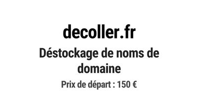 Nom de domaine decoller.fr. Catégorie: Services aux entrepri…