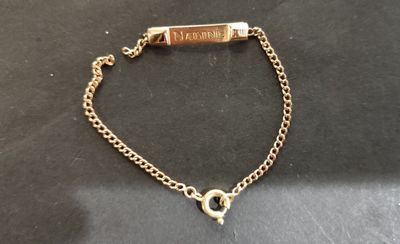 Gourmette en or 18K (poinçon tête d'aigle sur la chaine), fe… - Photo 1