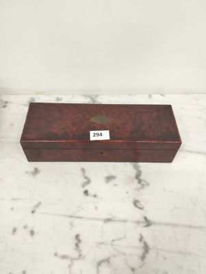 Boîte à gants en bois de placage à décor d'incrustation de l… - Photo 1