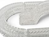 an image of a clear glass bracelet with a silver clasp