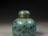 Flacon à pruser chinois en émail clos, orné d'un décor floral