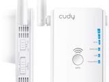 a close up of a white wifi router and a wireless device