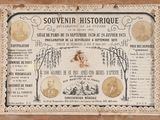 an old picture of a souvenir history board