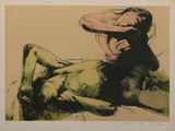 an image of a drawing of a nude woman laying on her stomach