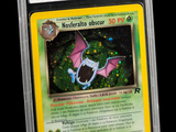 un gros plan d'une carte Pokémon représentant une chauve-souris