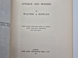 an open book with a black and white image of oriental rugs