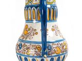 an image of a blue and white vase on a white background