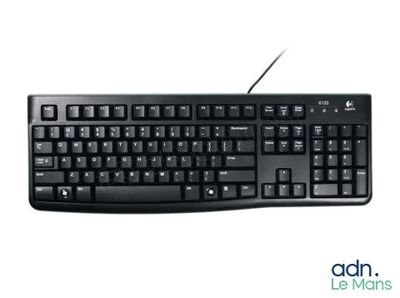 clavier avec des touches noires sur fond blanc, sur lequel figurent les mots « adn le mins »