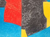 an image of a painting of a bird with a red and yellow wing