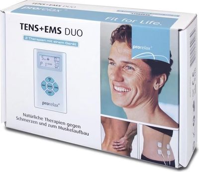 une boîte de « Tens » - EMSS avec l'image d'une femme souriante