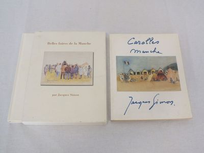 deux livres posés sur une table blanche, avec la photo d'un homme et d'une femme