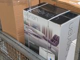 a cart full of boxes and boxes on the ground