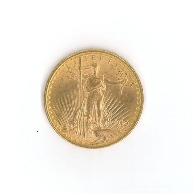 an image of a gold coin on a white surface