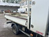 a white truck that is parked in a parking lot