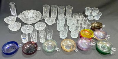 a lot of glass items that are on the table