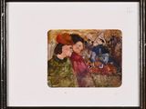 une photo d'un tableau représentant deux femmes dans un jardin