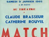 a poster advertising a match between the french and french teams
