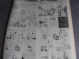 the front page of a newspaper with a cartoon of a man and a woman