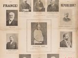 an old newspaper with a bunch of pictures of men