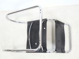 a picture of a black seat with a handlebar attached