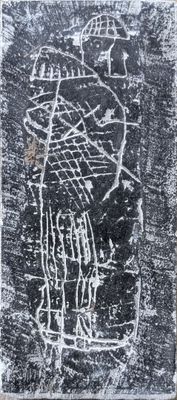 an image of a black and white drawing of a man and a woman