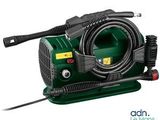 a close up of a green pressurer on a white background