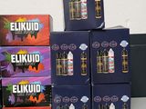 several boxes of e - liquids are stacked on top of each other