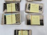 several old post it notes are stacked on top of each other
