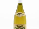 gros plan d'une bouteille de vin sur fond blanc